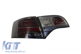 LED Hátsó lámpák Audi A4 B7 Avant 2004-2008 LED Indicators sötétített Fekete-image-6012422