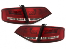 LED hátsó lámpák Audi A4 B8 8K Saloon 2007-2010 piros / áttetsző-image-65535