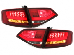 LED hátsó lámpák Audi A4 B8 8K Saloon 2007-2010 piros / áttetsző-image-65536