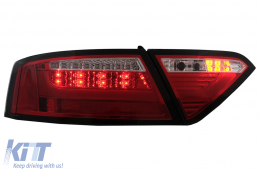 LED hátsó lámpák Audi A5 8T Coupe Cabrio Sportback (2007-2009) piros tiszta-image-6098943