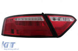 LED hátsó lámpák Audi A5 8T Coupe Cabrio Sportback (2007-2009) piros tiszta-image-6098954