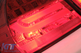 LED hátsó lámpák BMW 3 E90 (2005-2008) modellekhez, LED csík LCI dizájn, piros átlátszó-image-6087084