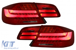 LED hátsó lámpák BMW 3 E92 Coupe LCI előtti (2006-2010) modellekhez, Piros átlátszó-image-6089681