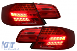 LED hátsó lámpák BMW 3 E92 Coupe LCI előtti (2006-2010) modellekhez, Piros átlátszó-image-6089683