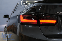LED hátsó lámpák BMW 3 F30 LCI előtti és LCI (2011-2019) modellekhez, fekete füst, dinamikus irányjelző-image-6094305