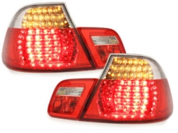 LED Hátsó lámpák BMW 3 Series E46 2D Coupe Facelift  (2003-2006) piros/kristály-image-60967