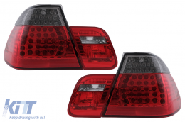 LED hátsó lámpák BMW 3 Series E46 Limousine 4D (2002-2004) piros/fekete-image-6101317