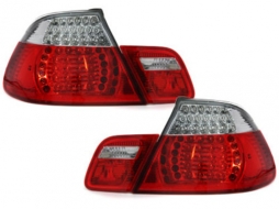 LED Hátsó lámpák BMW E46 2D Cabrio (2000-2005) piros/kristály-image-61039
