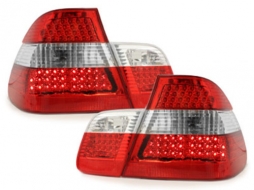 LED hátsó lámpák BMW E46 4D 98-01 _ piros/kristály-image-5986638