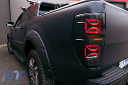 LED Hátsó lámpák Ford Ranger (2012-2018) modellekhez, füst szín, dinamikus irányjelző -image-6091957