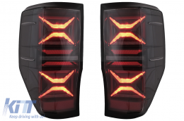 LED Hátsó lámpák Ford Ranger (2012-2018) modellekhez, füst szín, dinamikus irányjelző -image-6097465