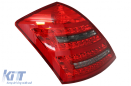 LED hátsó lámpák Mercedes S-osztály W221 (2005-2009) modellekhez, Vörös füst szín, dinamikus irányjelzővel-image-6089790