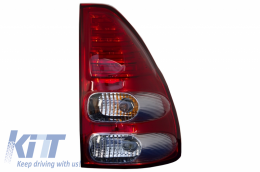 LED Hátsó lámpák TOYOTA Land Cruiser FJ120 (2003-2008) piros / áttetsző-image-6042464
