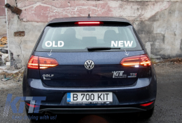 LED Hátsó lámpák VW Golf 7 & 7.5 VII (2012-2019) Facelift Retrofit G7.5 kinézet dinamikus, sorozatos irányjelző lámpák sötét Cseresznyepiros-image-6043347