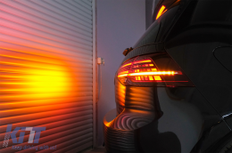 LED Hátsó lámpák VW Golf 7 & 7.5 VII (2012-2019) Facelift Retrofit G7.5 kinézet dinamikus, sorozatos irányjelző lámpák sötét Cseresznyepiros-image-6090463