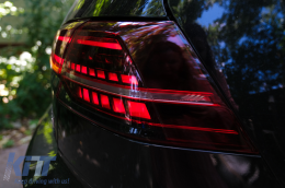 LED Hátsó lámpák VW Golf 7 & 7.5 VII (2012-2019) Facelift Retrofit G7.5 kinézet dinamikus, sorozatos irányjelző lámpák sötét Cseresznyepiros-image-6094524