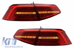 LED Hátsó lámpák VW Passat B8 3G (2015-2019) Limousine Matrix R vonal dinamikus, sorozatos irányjelző fénnyel-image-6042542