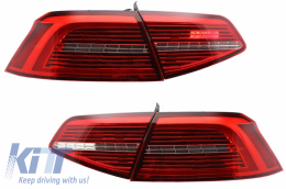 LED Hátsó lámpák VW Passat B8 3G (2015-2019) Limousine Matrix R vonal dinamikus, sorozatos irányjelző fénnyel-image-6042544