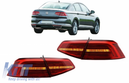 LED Hátsó lámpák VW Passat B8 3G (2015-2019) Limousine Matrix R vonal dinamikus, sorozatos irányjelző fénnyel-image-6043146