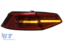 LED Hátsó lámpák VW Passat B8 3G (2015-2019) Limousine Matrix R vonal dinamikus, sorozatos irányjelző fénnyel-image-6084165