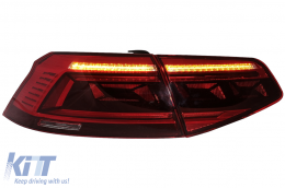 LED hátsó lámpák VW Passat B8 3G (2015-2019) limuzin modellekhez, dinamikus irányjelzők, B8.5 dizájn-image-6089591