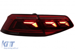 LED hátsó lámpák VW Passat B8 3G (2015-2019) limuzin modellekhez, dinamikus irányjelzők, B8.5 dizájn-image-6089595