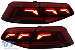 LED hátsó lámpák VW Passat B8 3G (2015-2019) limuzin modellekhez, dinamikus irányjelzők, B8.5 dizájn-image-6089596