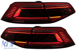 LED hátsó lámpák VW Passat B8 3G (2015-2019) limuzin modellekhez, dinamikus irányjelzők, B8.5 dizájn-image-6089599