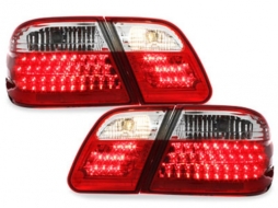 LED Hátsó lámpák  Mercedes Benz E-osztály W210 95-02 Piros/kristály-image-61392