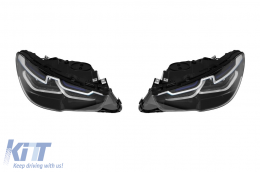 LED headlight set suitable for BMW 5 Series GT F07 2010-2015 for the model with factory xenon headlights, left and right-image-6237533