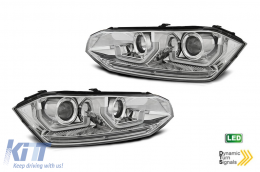 image-50-LED headlight set suitable for VW Polo after 2017, chrome base, left and right