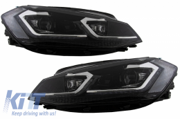 LED Headlights Bi-Xenon Look suitable for VW Golf 7.5 VII Facelift (2017-up) with Sequential Dynamic Turning Lights