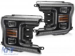 LED HEADLIGHTS BLACK DRL fits FORD F150 MK13 17-20 - TTHF6030087