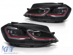 LED HEADLIGHTS RED LED SEQ DRL fits VW GOLF VII 17-19 - TTHV6029550