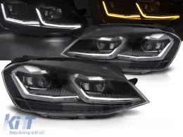 LED HEADLIGHTS SILVER SEQ DRL fits VW GOLF VII 13-17-image-6272159