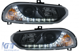 LED Headlights suitable for Alfa Romeo 156 (10.1997-06.2003) DAYLIGHT Black - HLAR156LEDB