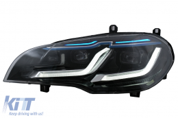 LED Headlights suitable for BMW X5 E70 (2007-2014) Conversion from HID to LED Black-image-6106069