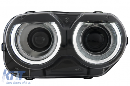 LED Headlights suitable for Dodge Challenger (2015-2023) Black RGB Lights-image-6110364