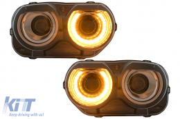 image-59-LED Headlights suitable for Dodge Challenger (2015-2023) Black RGB Lights