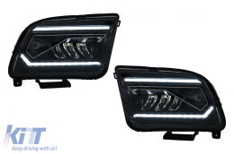 image-52-LED Headlights suitable for Ford Mustang V Pre-Facelift (2005-2009) Black Dynamic Sequential Turning Lights