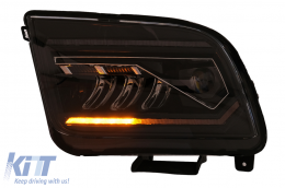 LED Headlights suitable for Ford Mustang V Pre-Facelift (2005-2009) Black Dynamic Sequential Turning Lights-image-6107204