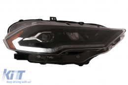 LED Headlights suitable for Ford Mustang VI Facelift (2018-2023) Black Dynamic Turning Lights-image-6107443