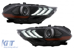 image-51-LED Headlights suitable for Ford Mustang VI Facelift (2018-2022) Black Dynamic Turning Lights RGB DRL