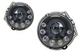 LED Headlights suitable for Mercedes G-Class W463 (1989-2012) Bi-Xenon Design Black