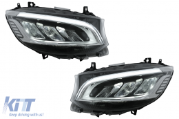 image-55-LED Headlights suitable for Mercedes Sprinter W907 W910 (2019-2023) Black