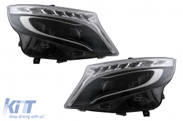 LED Headlights suitable for Mercedes V-Class W447 Vito (2014-2017) - HLMBW447LED