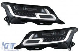 LED Headlights suitable for Range Rover Sport L494 (2013-2017) with Dynamic Signal Conversion to 2018-up Model Matrix Look - HLRRSL494FL