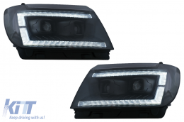 LED Headlights suitable for VW Crafter II SY SZ (2017-Up) Black Dynamic Sequential Turning Signal