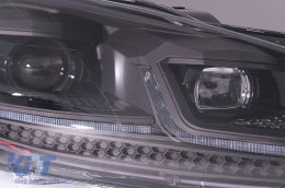 LED Headlights suitable for VW Golf 6 (2008-2013) with Facelift G7.5 Look Black Flowing Dynamic Sequential Turning Lights LHD-image-6088147