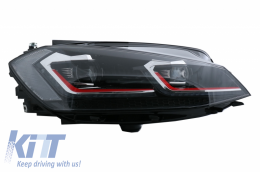 LED Headlights suitable for VW Golf 7.5 VII (2017-Up) GTI Look with Sequential Dynamic Turning Lights-image-6042138